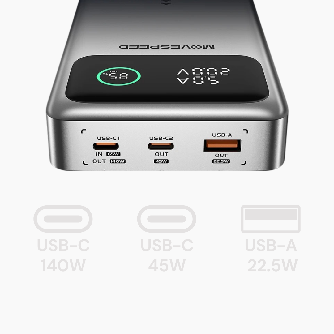 Batterie externe Puissante 140W - 25000mAh
