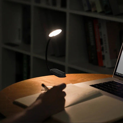 Mini lampe de bureau sans fil flexible avec clip ultra-compacte