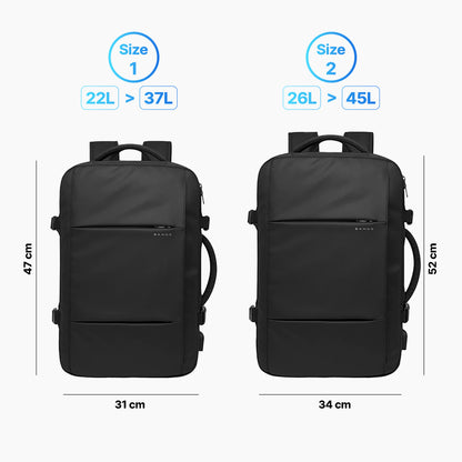 Sac à dos de voyage extensible - bagage cabine - USB ordinateur 17.3" BG-2019